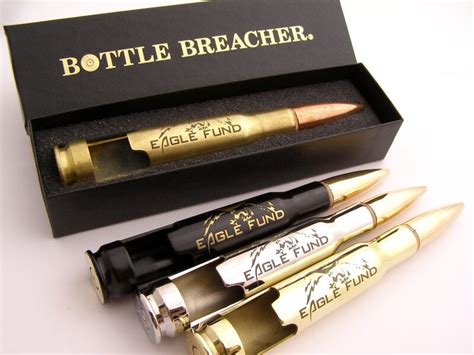 Bottle breacher - Bottle Breacher. Bottle Breacher is a .50 Caliber Bullet shell that has been modified to be a bottle opener. The openers can be customized in colors or with engraving. The Bottle Breacher is pitched as a corporate or groomsmen gift, although single quantities can be purchased. Kevin and Mark teamed up on a deal for Bottle Breacher. 